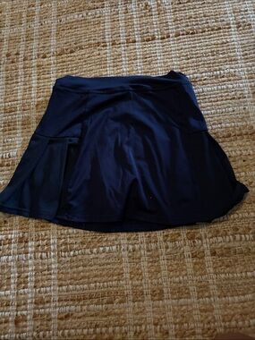 Black Athletic Skirt with Flared Panels